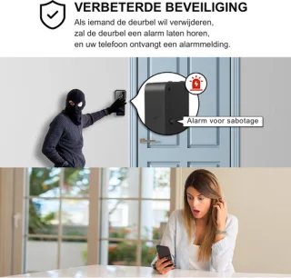 Video Deurbel Met Camera Draadloos Wifi 1080P HD
