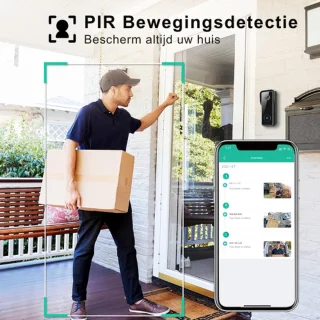 Video Deurbel Met Camera Draadloos Wifi 1080P HD
