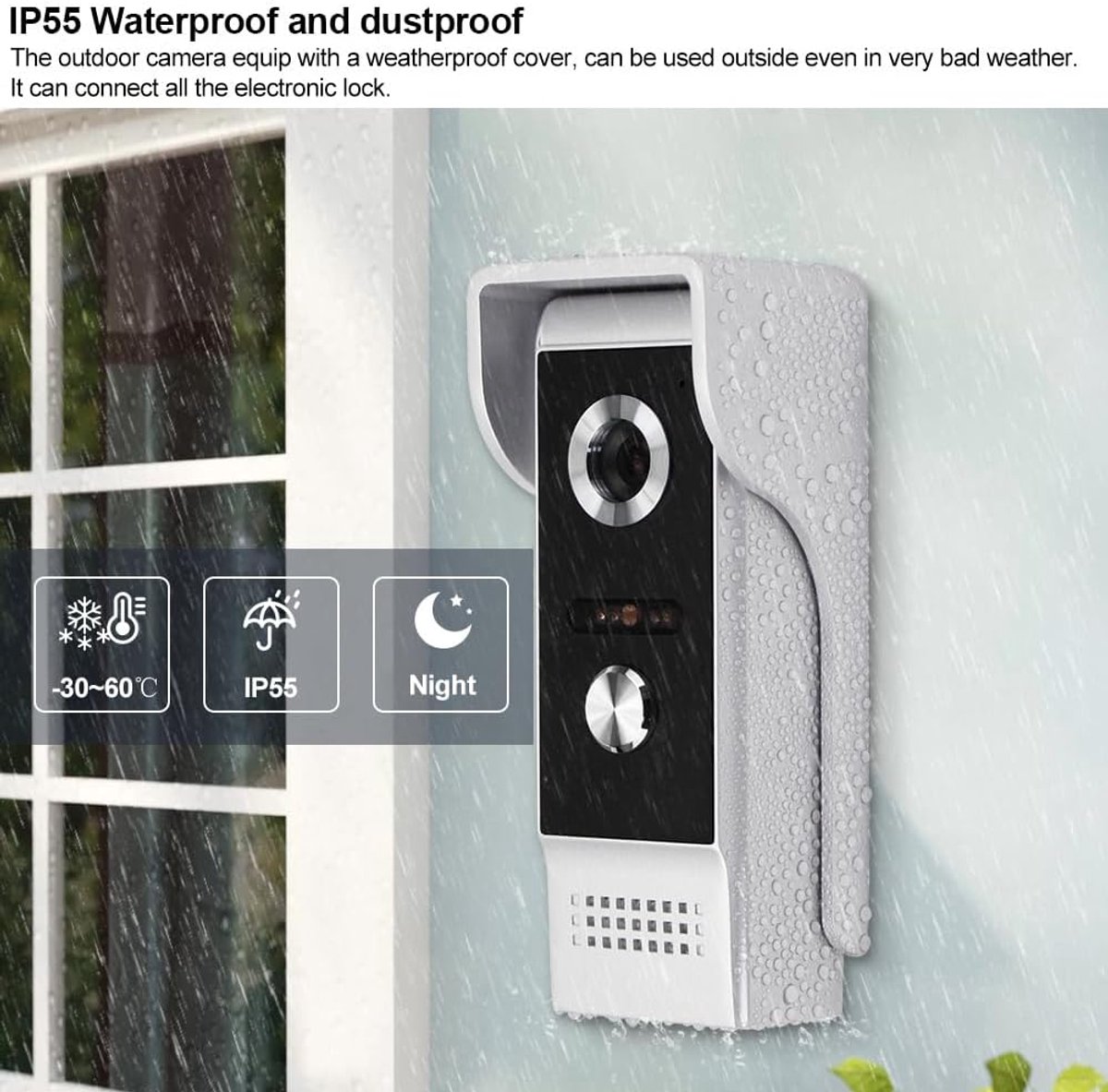 Video deurbel met camera draadloos wifi met app slimme deurbel