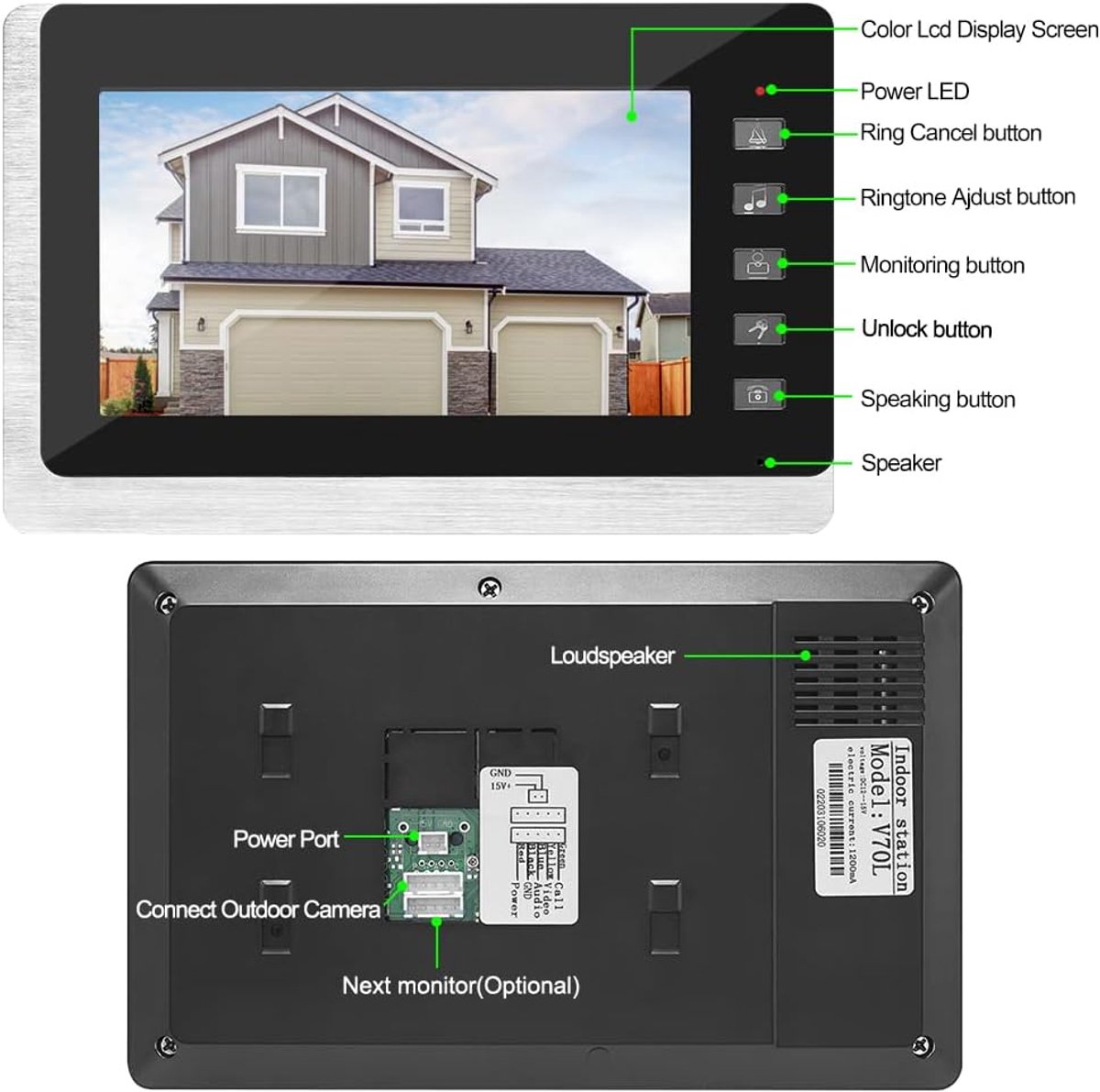 Video deurbel met camera draadloos wifi met app slimme deurbel
