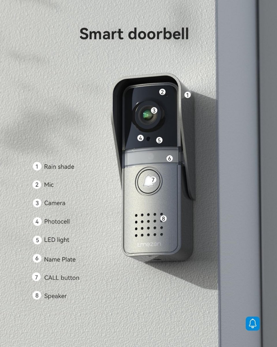 Video Deurbel met Camera WiFi - Slimme Draadloze Deurbel