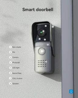 Video Deurbel met Camera WiFi - Slimme Draadloze Deurbel