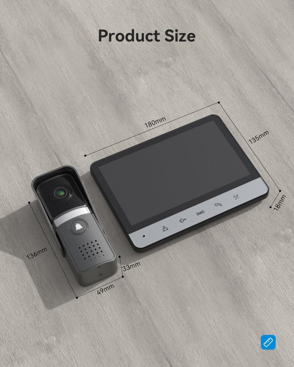 Video Deurbel met Camera WiFi - Slimme Draadloze Deurbel
