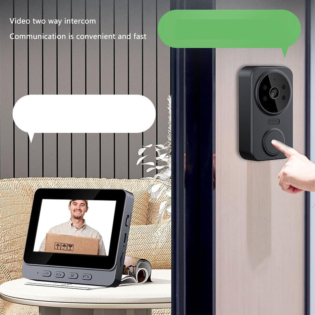 Video Deurbel met Camera WiFi - Slimme Draadloze Deurbel