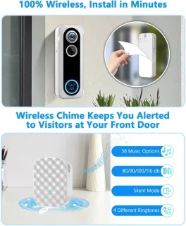 Video deurbel met camera WiFi – Slimme draadloze deurbel