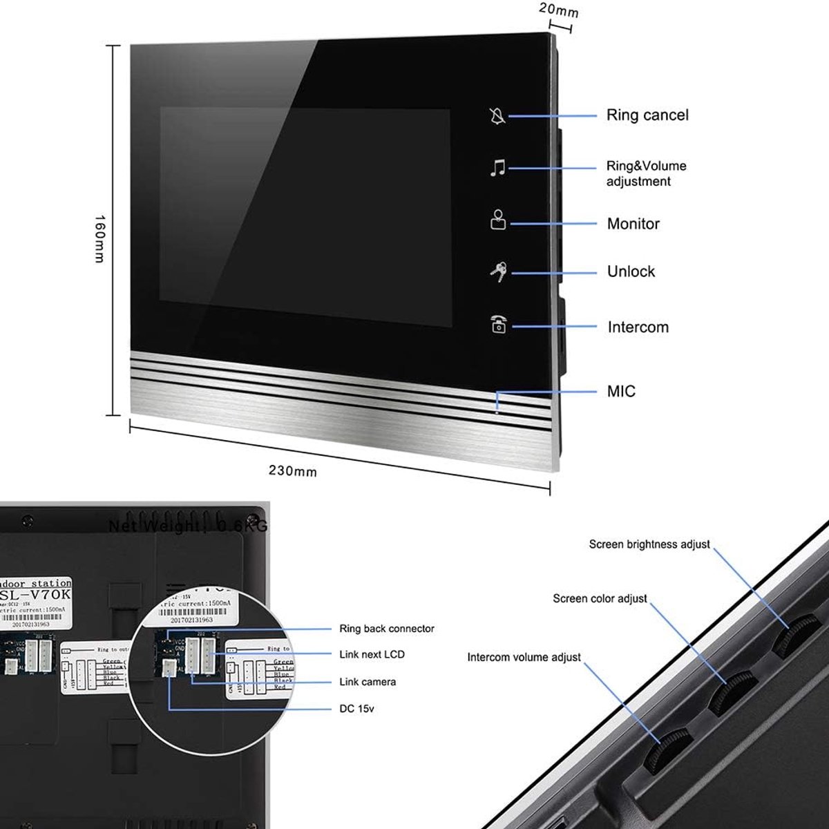 Video deurbel met camera wifi smart home