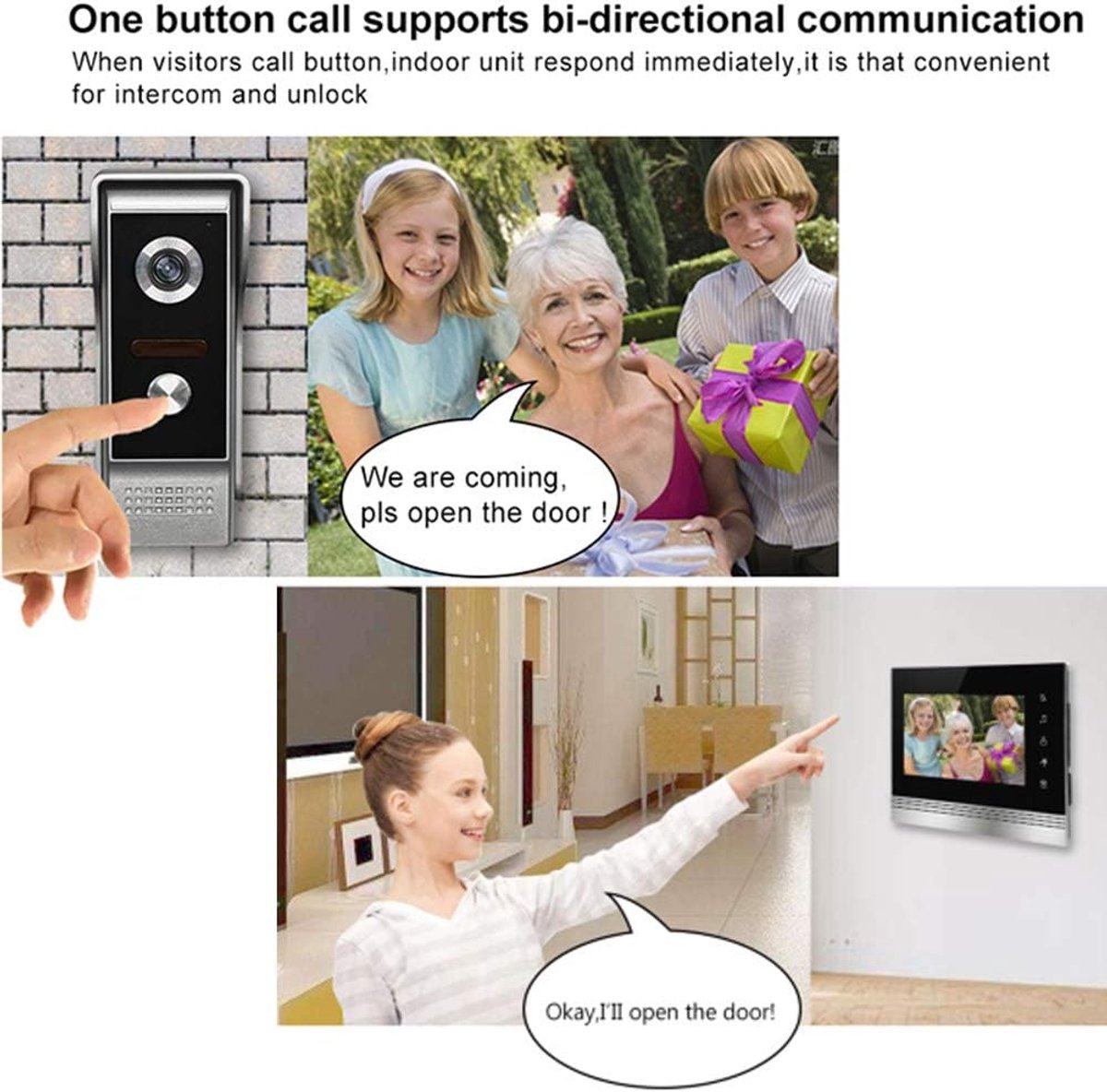 Video deurbel met camera wifi smart home