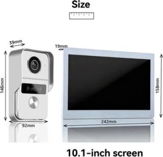 Video deurbel wifi-intercom met camera en touchscreen