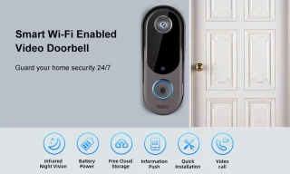 Video deurbel Wifi met camera draadloos inclusief 2 batterijen