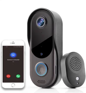 Video deurbel Wifi met camera draadloos inclusief 2 batterijen