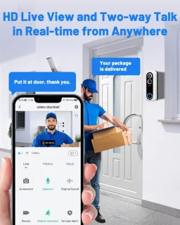 Video Deurbel WiFi met Camera en App - Draadloze Slimme Deurbel