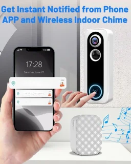 Video Deurbel WiFi met Camera en App - Draadloze Slimme Deurbel