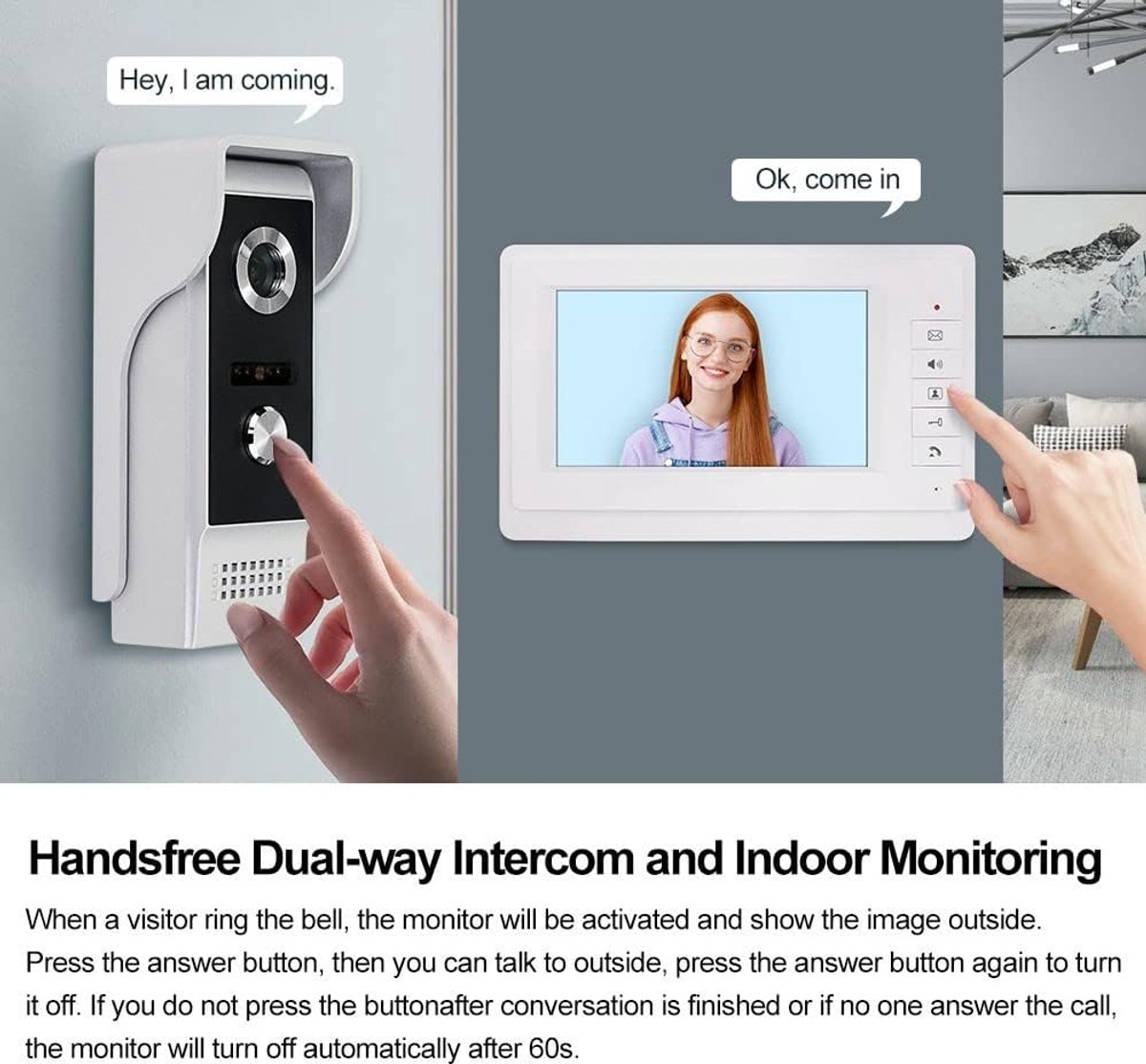 Video deurbel WiFi met camera en app Slimme deurbel draadloos