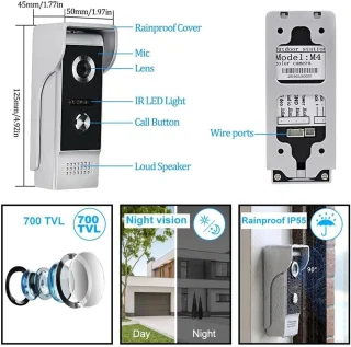 Video deurbel WiFi met camera en app Slimme deurbel draadloos
