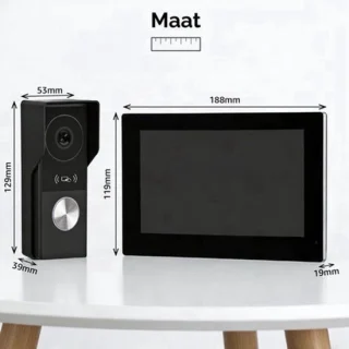 Video deurbelset 7 inch touchscreen