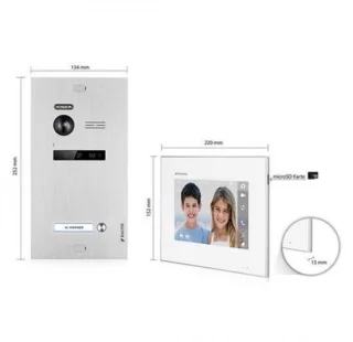 Video deurbelset 7 inch touchscreen