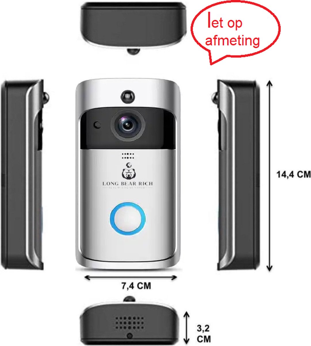 Video V5 Draadloze Deurbel met Camera + Gong - NL Handleiding