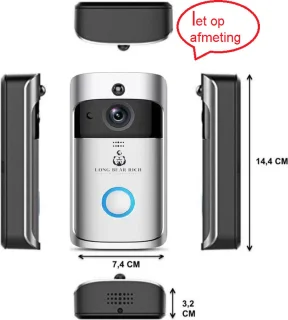 Video V5 Draadloze Deurbel met Camera + Gong - NL Handleiding