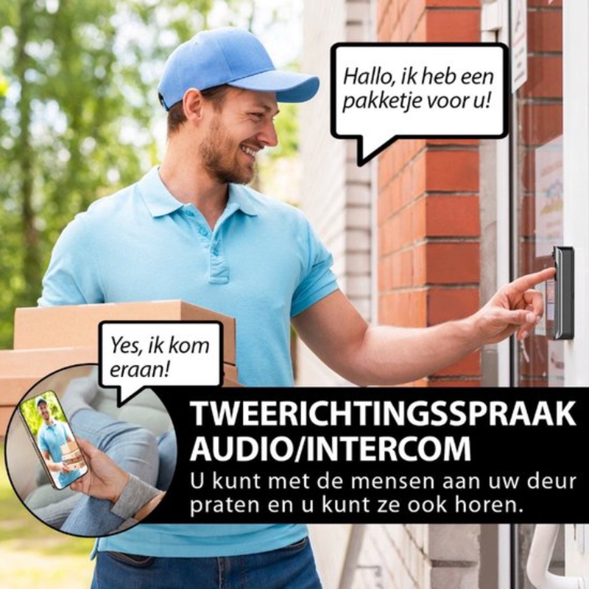 Video V5 Draadloze Deurbel met Camera + Gong - NL Handleiding