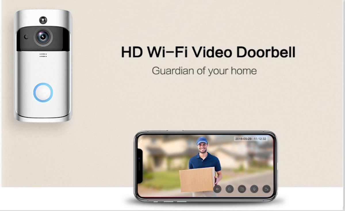Video V5 Draadloze Deurbel met Camera + Gong - NL Handleiding