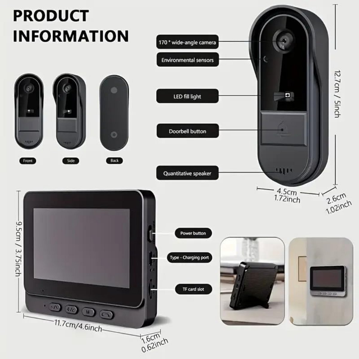 VideoDeurbel Pro Draadloos WiFi