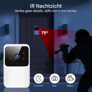 Vitdipy Draadloze Video Deurbel Wit