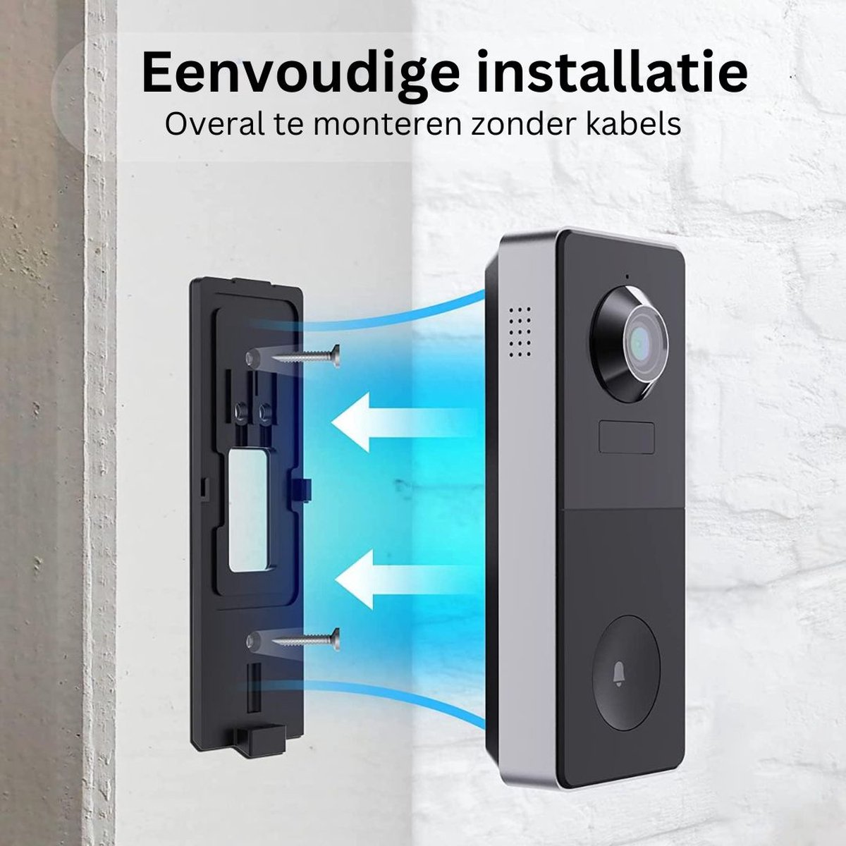 White-Label® Draadloze Full HD Video Deurbel