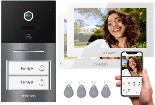 Wifi-video-deurbel voor 2 gezinnen