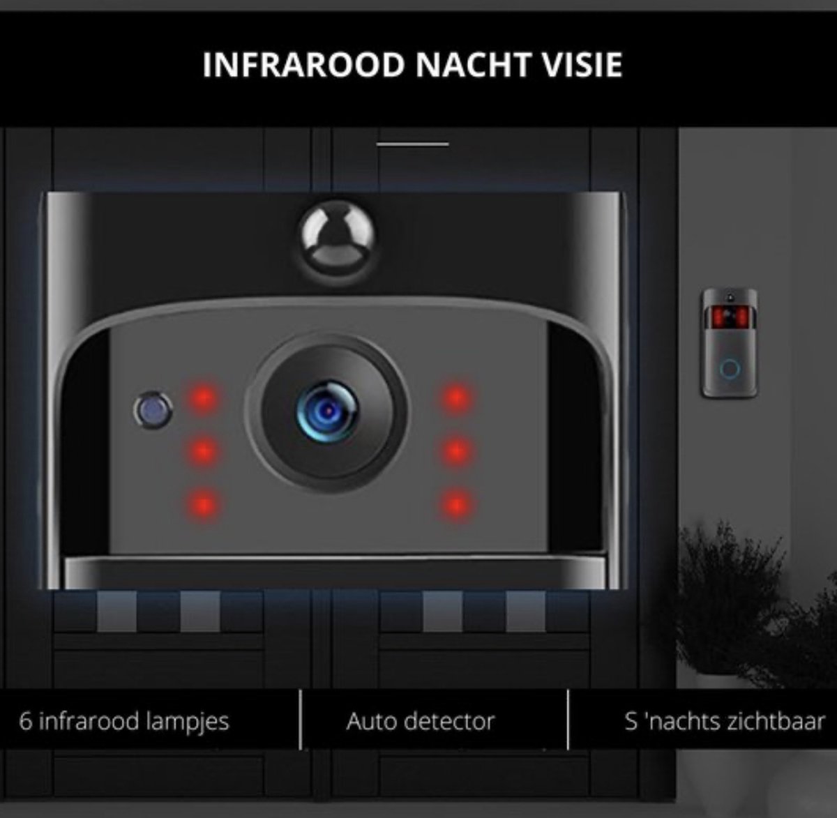 Xecurity X-One HD WiFi Video Deurbel All Black