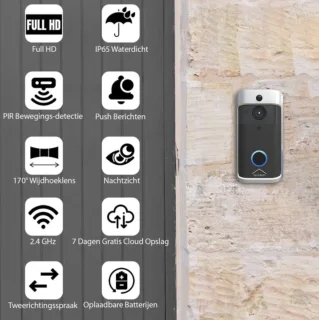 Xecurity X-One WiFi Video Deurbel Silver Grey