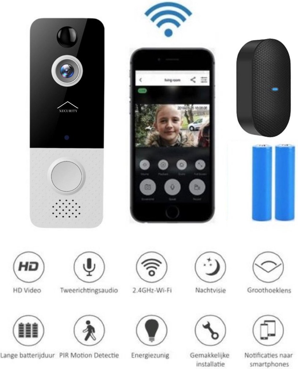 Xecurity X8+ WiFi Video Deurbel Compact