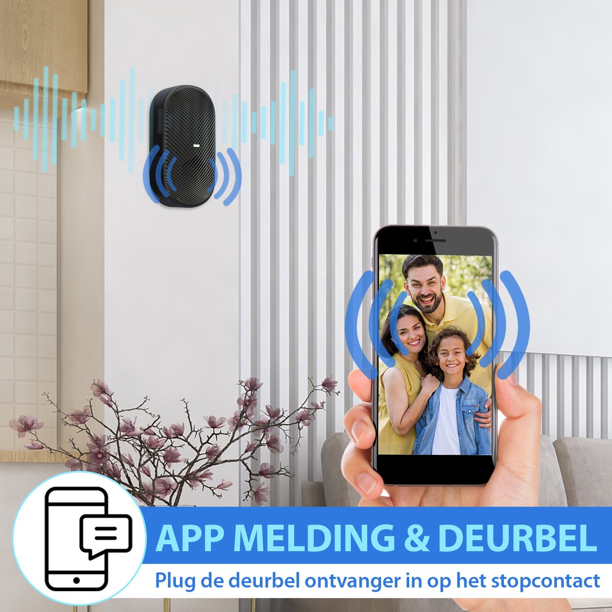 Xecurity X8+ WiFi Video Deurbel Set All Black