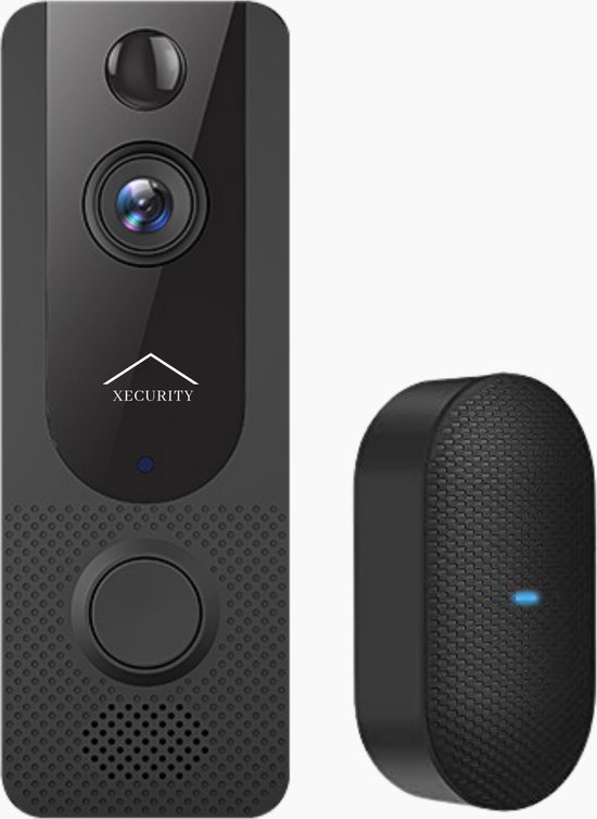 Xecurity X8+ WiFi Video Deurbel Set All Black