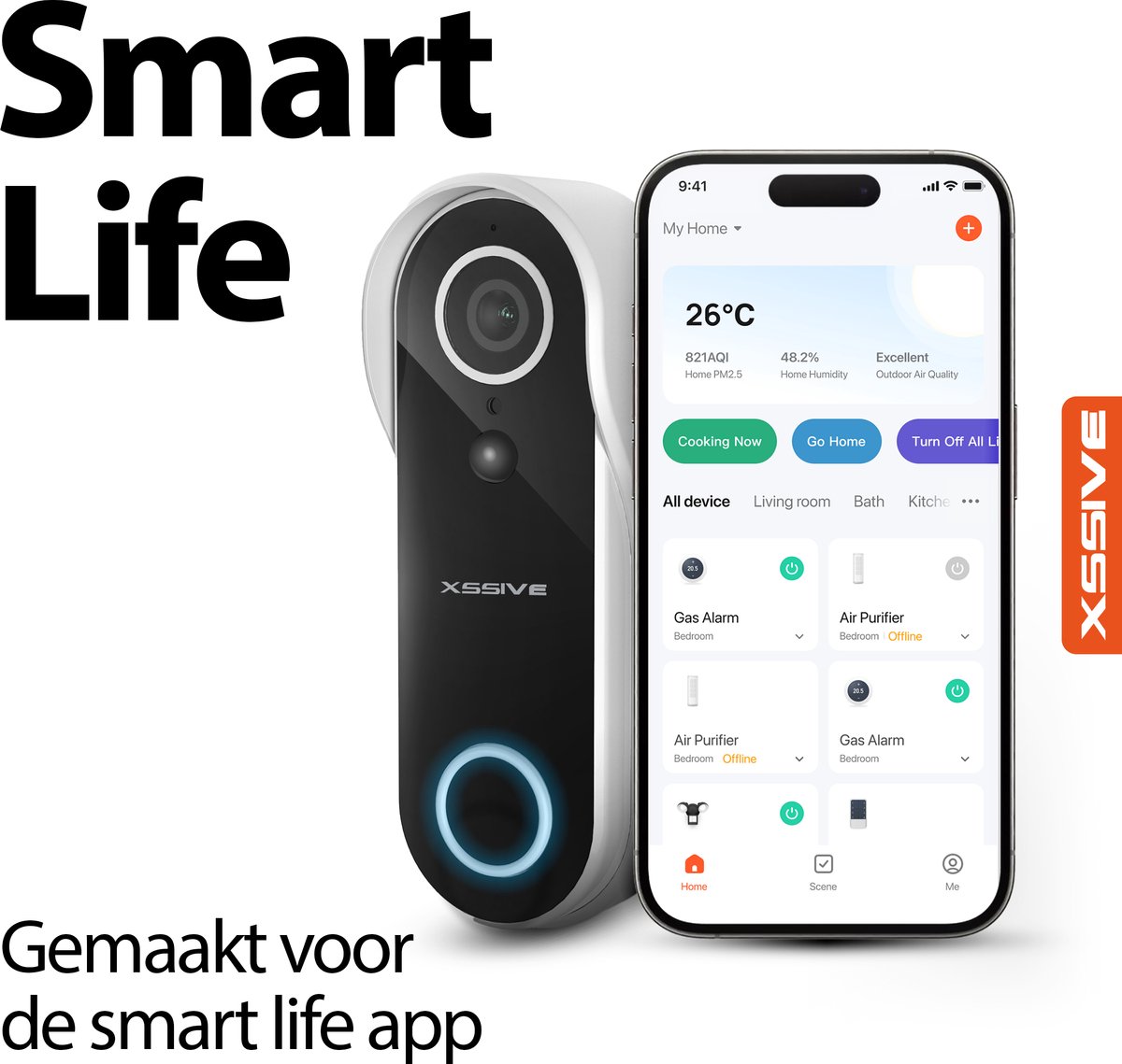 Xssive Video Deurbel met Camera Full HD Wifi