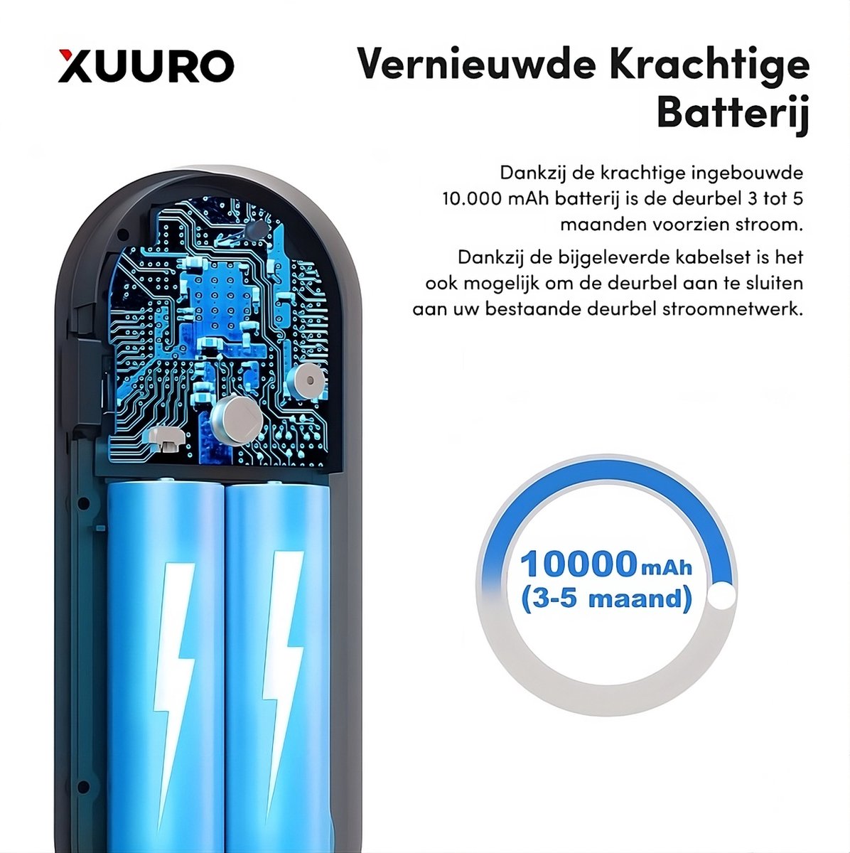 Xuuro XVR 3800 Video Deurbel inclusief Binnenbel en 64GB SD-kaart