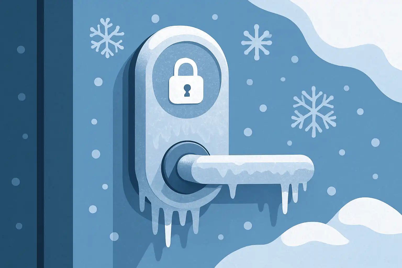 Winterproof je slimme deurslot: voorkomen dat kou en vocht je toegang blokkeren