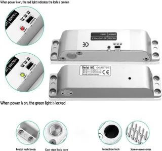 Elektrisch Neerlaatboutslot - DC 12V, Foutveilig, Elektronisch Deurslot met Instelbare Vertraging