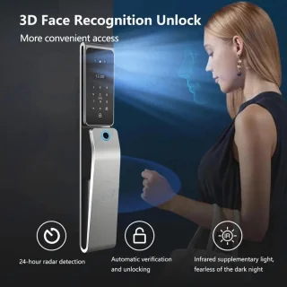 Smart deurslot – Slimme Deursloten – Elektronisch Deurslot – Smart Lock – Vingerafdrukslot – 8 Ontgrendelmethodes – IP67 Waterdicht Aluminium - Geen insteek - Alleen slot