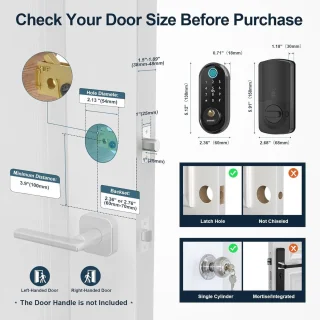 Slimme Deurslot met Vingerafdruk en Toetsenbord - Keyless Ingang en Bluetooth Technologie
