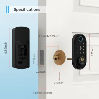 Slimme Deurslot met Vingerafdruk en Toetsenbord - Keyless Ingang en Bluetooth Technologie