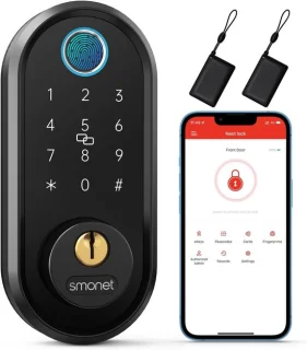 Slimme Deurslot met Vingerafdruk en Toetsenbord - Keyless Ingang en Bluetooth Technologie
