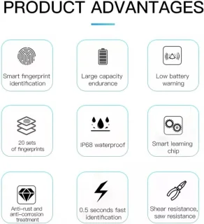 Slim Vingerafdruk Deurslot met Smart Home App Controle
