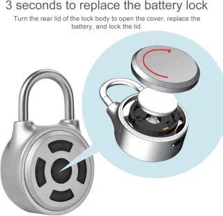 Bluetooth hangslot - Mini draadloze metalen vergrendeling, app-wachtwoord met ondersteuning voor iOS en Android