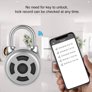 Bluetooth hangslot - Mini draadloze metalen vergrendeling, app-wachtwoord met ondersteuning voor iOS en Android