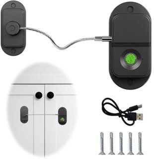 De Biometrische vingerafdrukkoelkast slot met kinderveiligheid zonder boren in één oogopslag