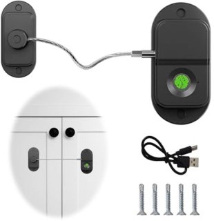 Biometrische vingerafdrukkoelkast slot met kinderveiligheid zonder boren review