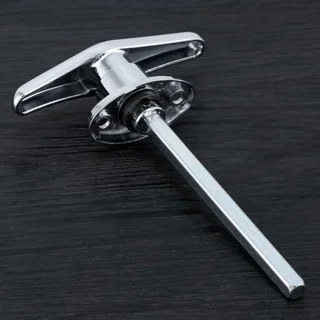 Universeel Garagedeurslot met T-handgreepslot en Sleutels - Zilverkleurig Gepoeerdercoat