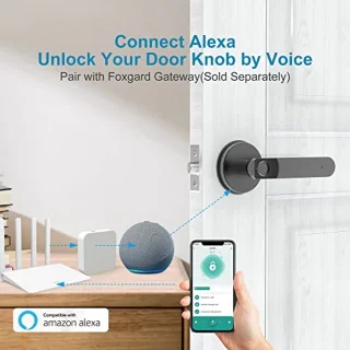 Biometrisch deurslot met Smart APP en vingerafdrukfunctie - Slimme deurknop voor thuis, kantoor en Airbnb