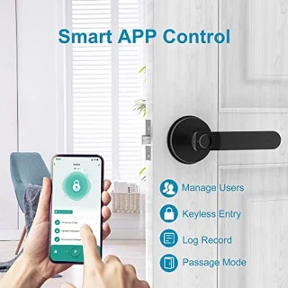 Biometrisch deurslot met Smart APP en vingerafdrukfunctie - Slimme deurknop voor thuis, kantoor en Airbnb