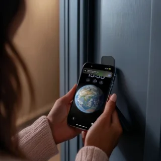Aqara Smart Lock U200 Lite Kit - Zwart - Slim Deurslot - Bluetooth & Matter - Automatisch Vergrendelen - NFC Tag